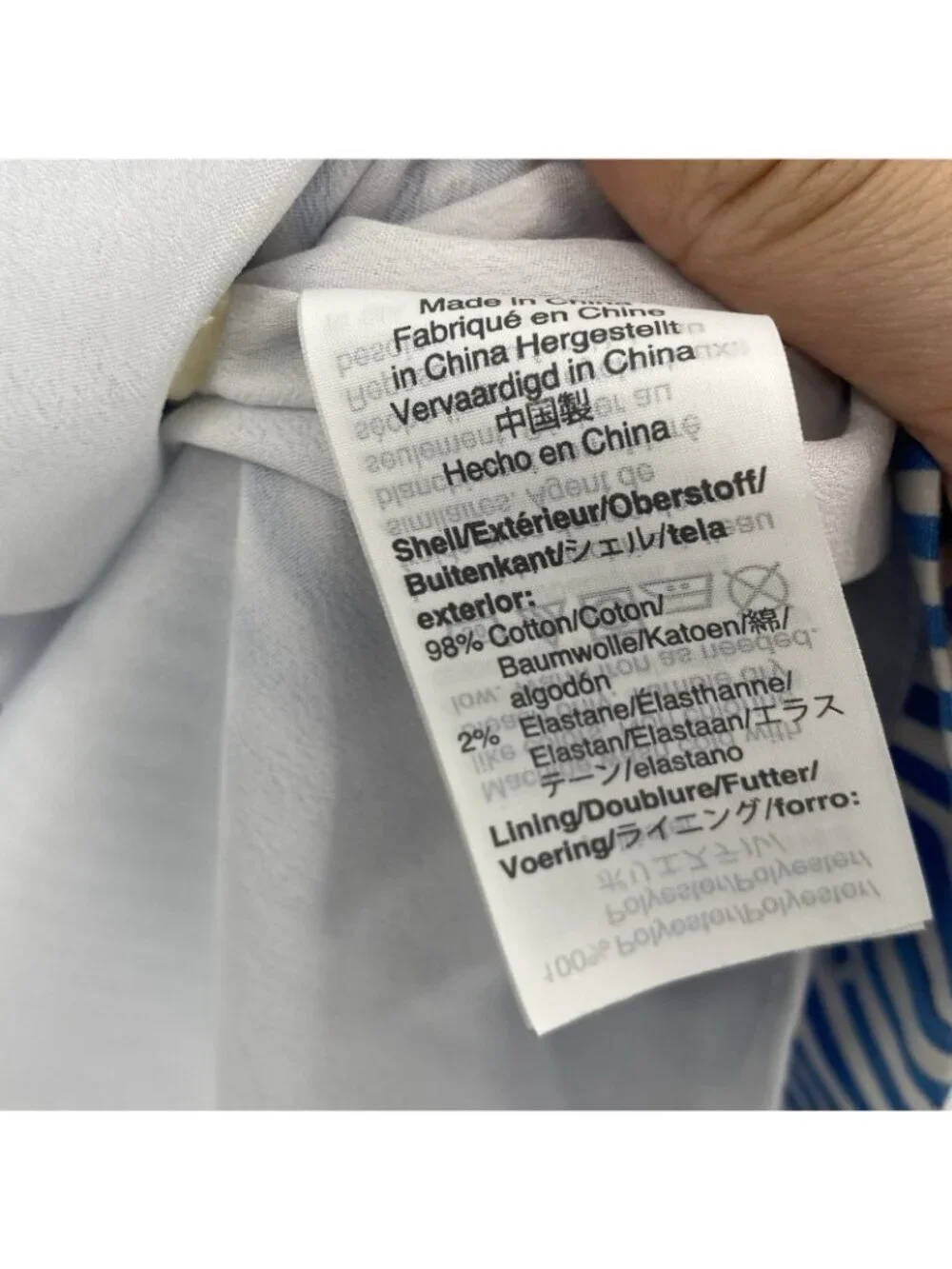 J. Crew Wrap Dress Women’s Size 4 Striped Cotton Poplin Blue White Lined